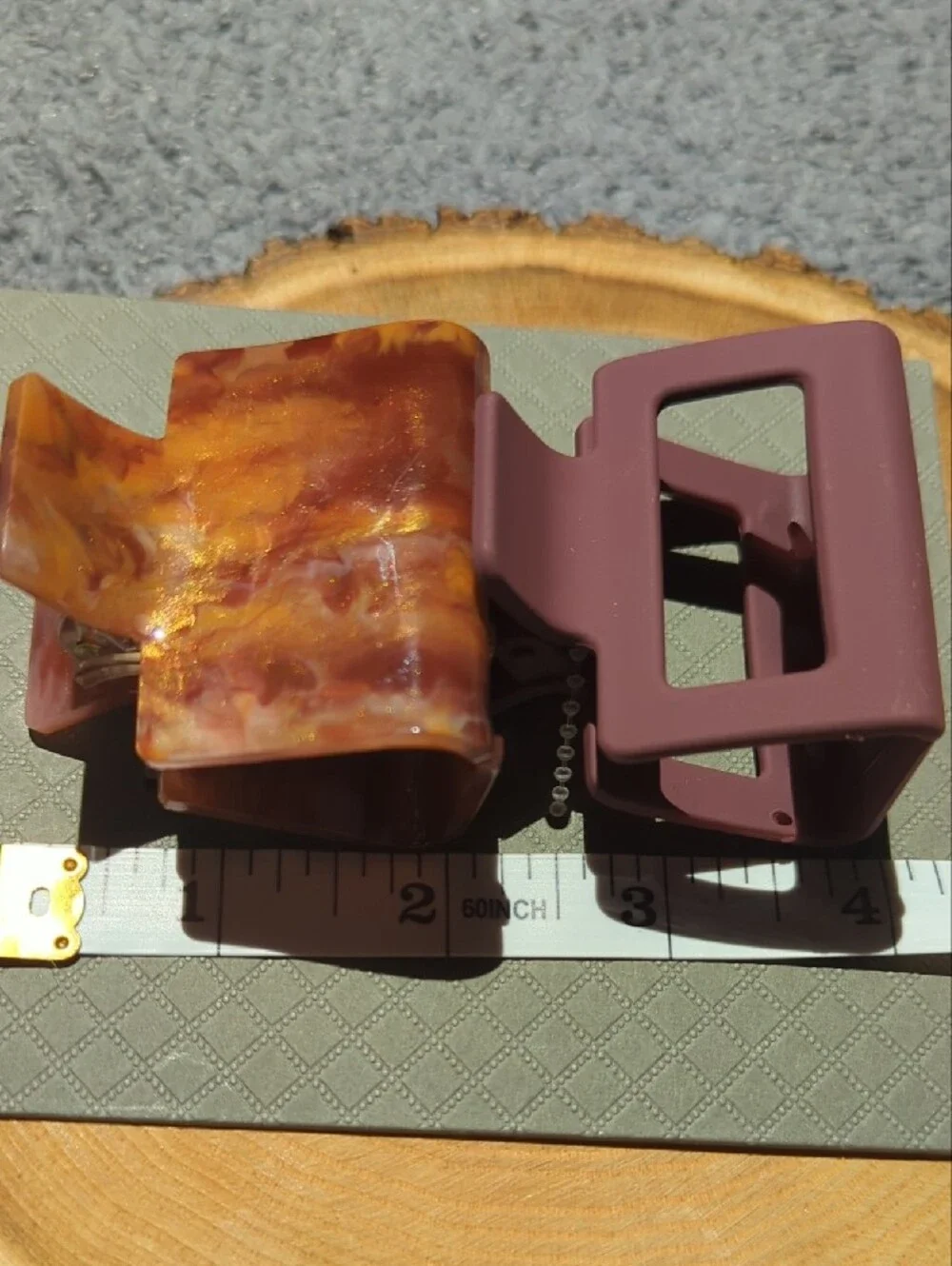 Berry Marbled Resin & Matte Plum 2